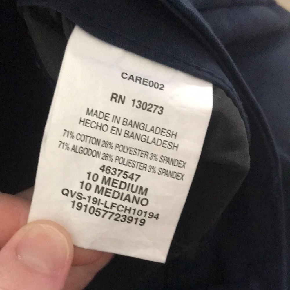 Lee Women’s Relaxed straight leg wrinkle free pants in navy - size 10 - Picture 4 of 4